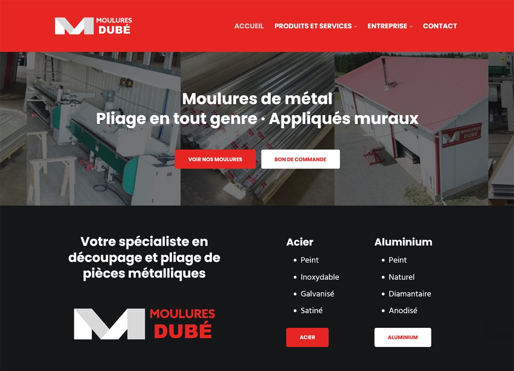 Moulures Dubé-capture écran